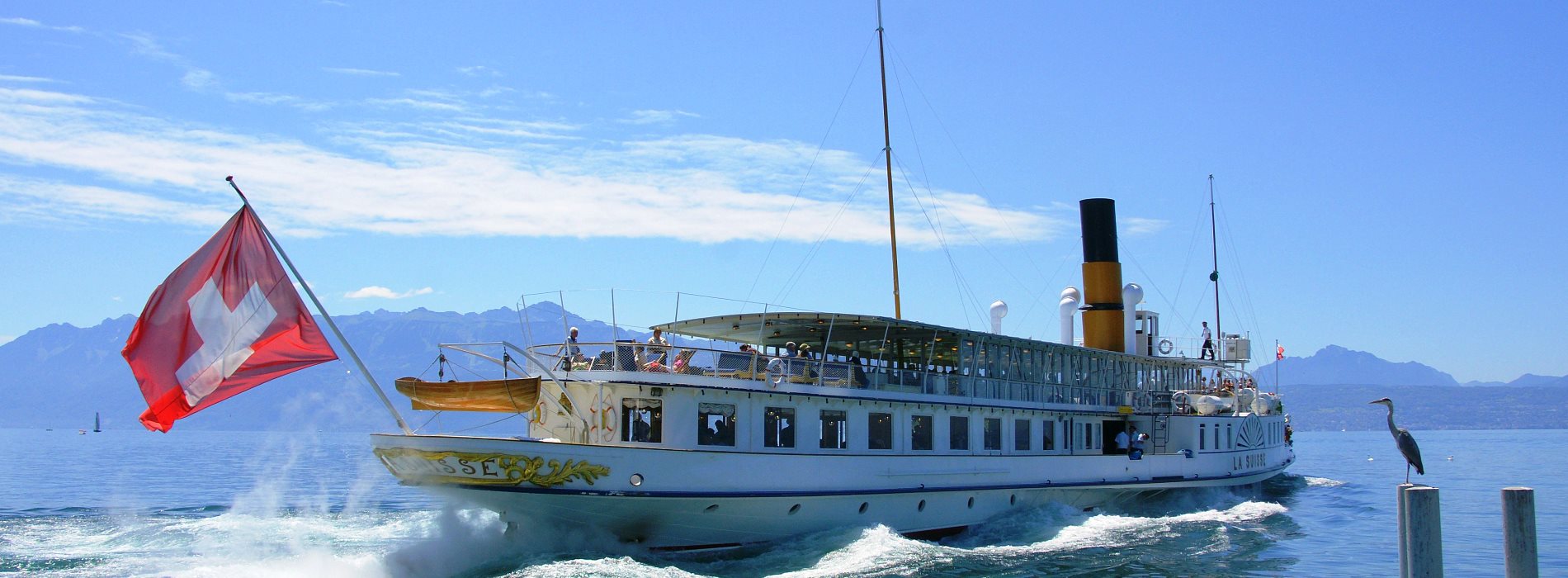 CGN’s La Suisse paddle steamer on Lake Geneva